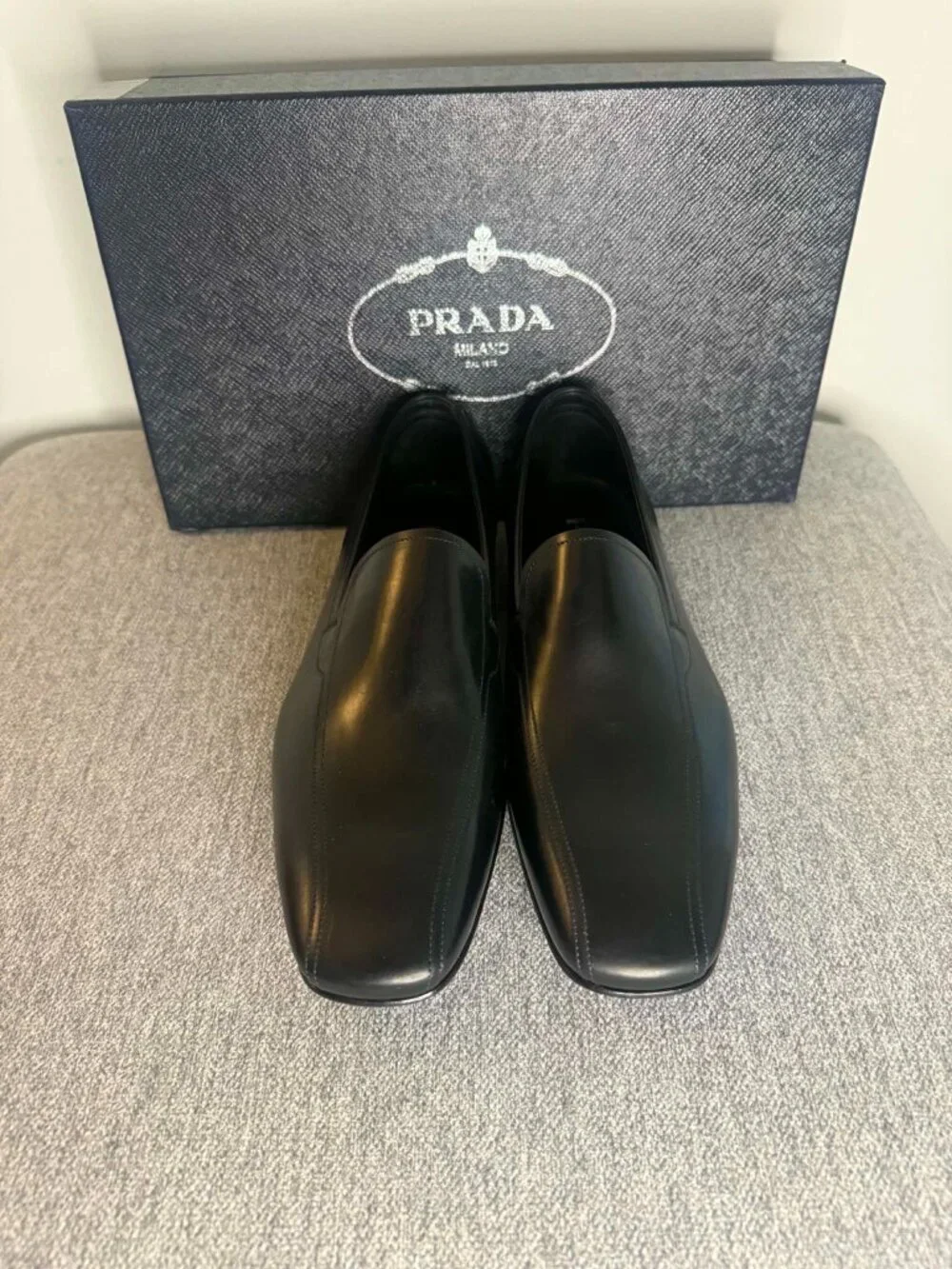 Prada Black Leather Loafers